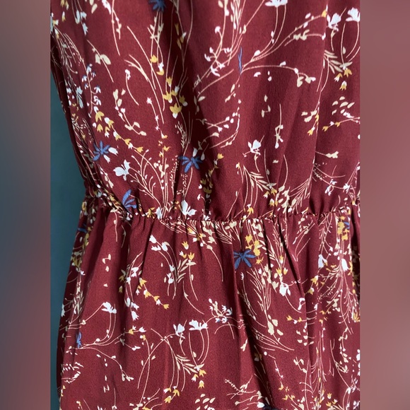 Allegra K NWT Tank Style MIDI Dress Red with Floral and Butterfly Design size S - Picture 14 of 14